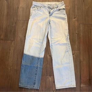 Cotton On Two-Toned, Low Rise, Light Blue Washed Jeans 🤍👖☁️